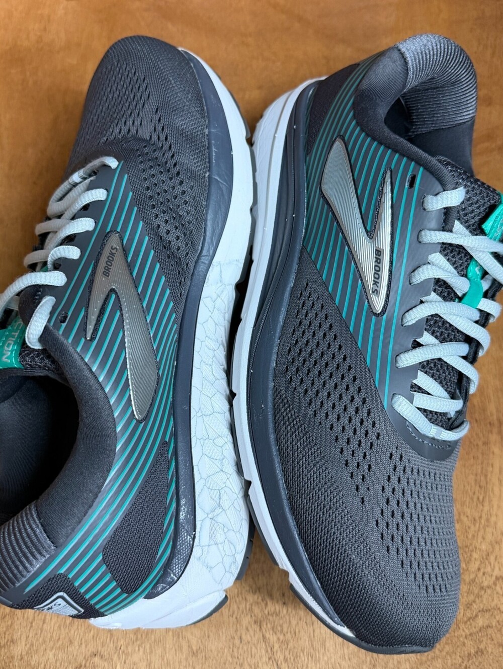 Brooks Addiction 14 Running Shoes Womens Sz 10 Gray Teal 1203061B061 *No Insoles